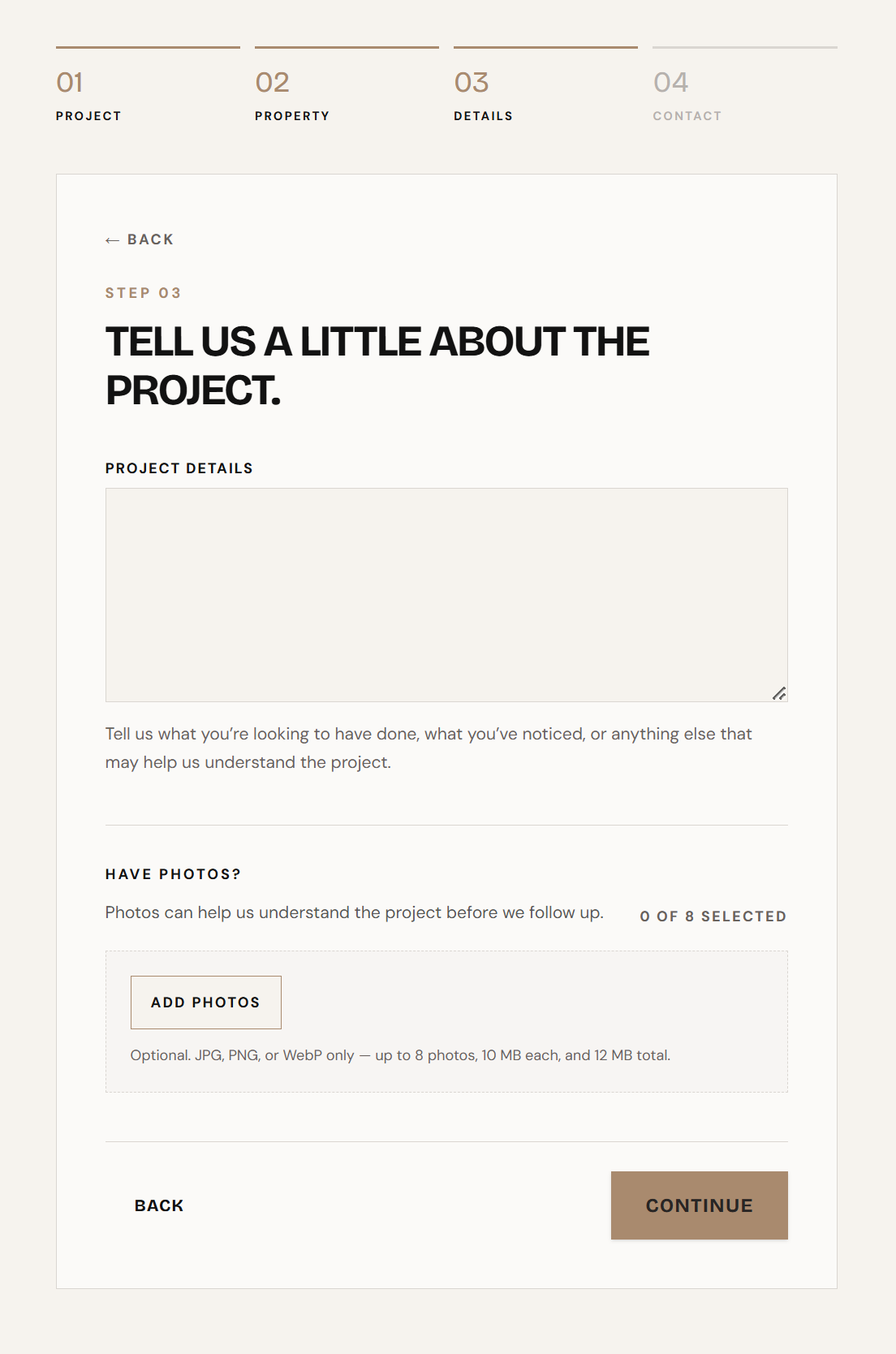 Ridge Runners project request: Details